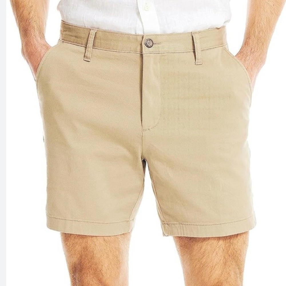 NWT Men’s Nautica Classic Fit True Khaki Stretch Deck Shorts Size 35